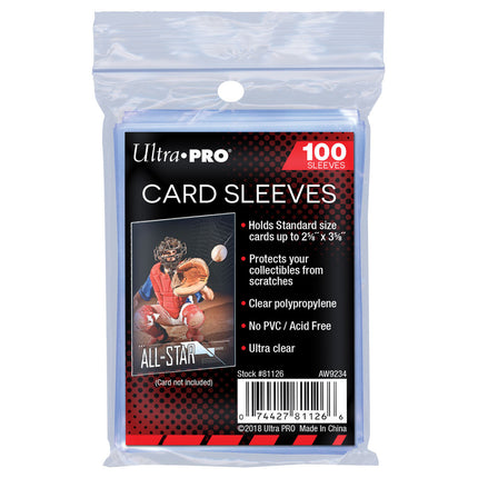 Ultra Pro - Standard Soft Card Sleeves 100pk (Clear)
