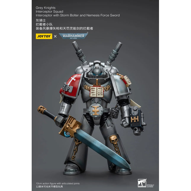 Warhammer 40K 1/18 Scale Grey Knights Interceptor Squad Interceptor with Storm Bolter and Nemesis Force Sword