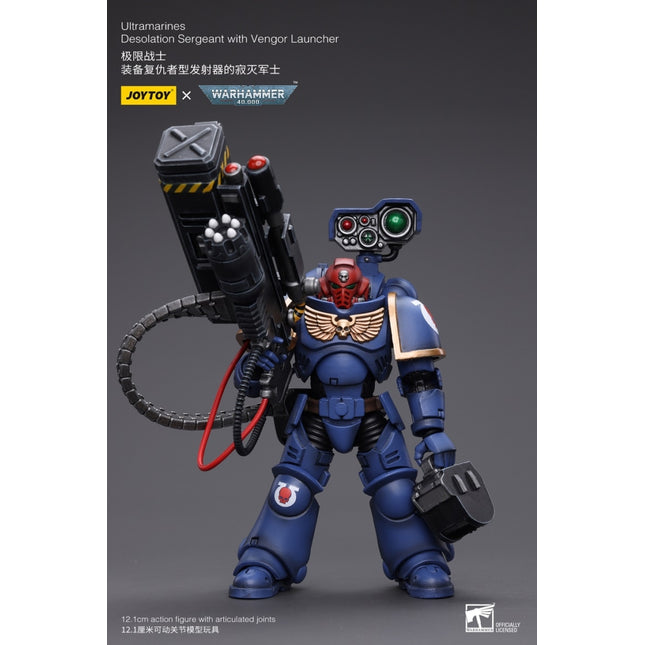 Warhammer 40K 1/18 Scale Ultramarines Desolation Sergeant with Vengor Launcher