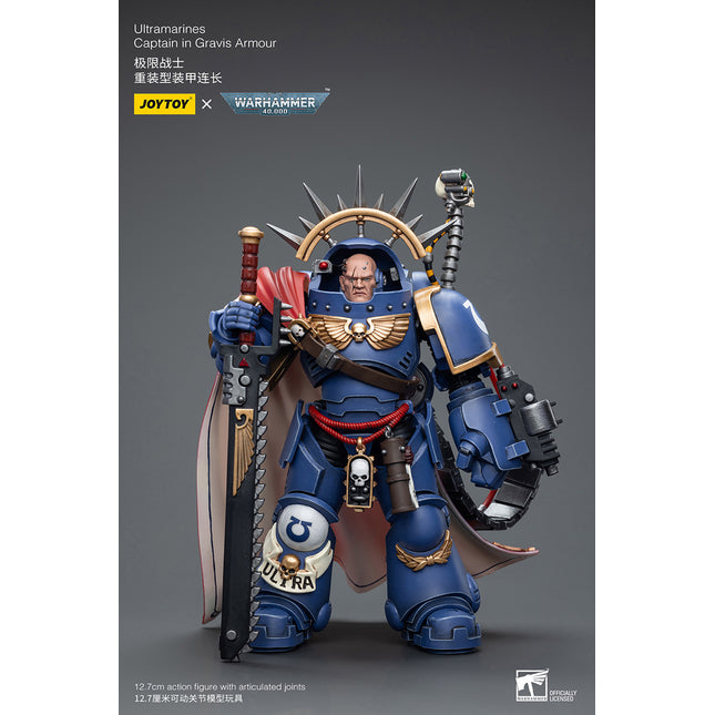 Warhammer 40K 1/18 Scale Ultramarines Captain in Gravis Armour