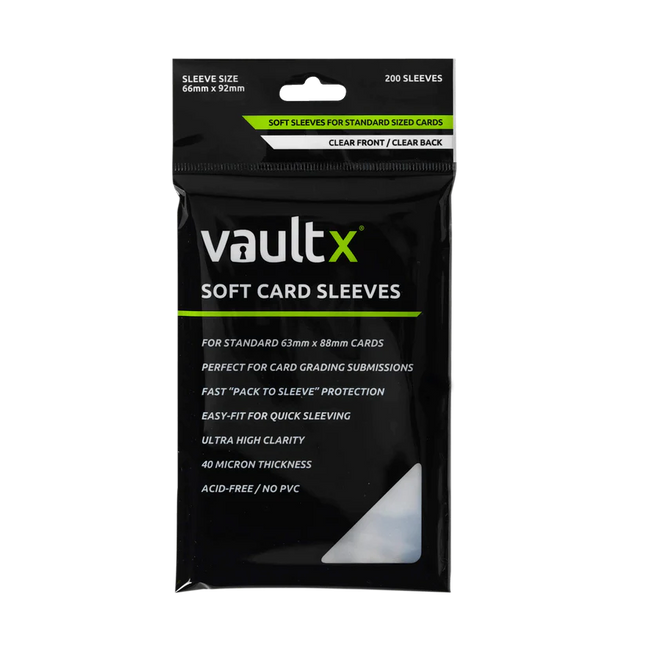 Vault X - Standard Soft Card Sleeves 200pk (Clear) (VX-ST04-02CL)