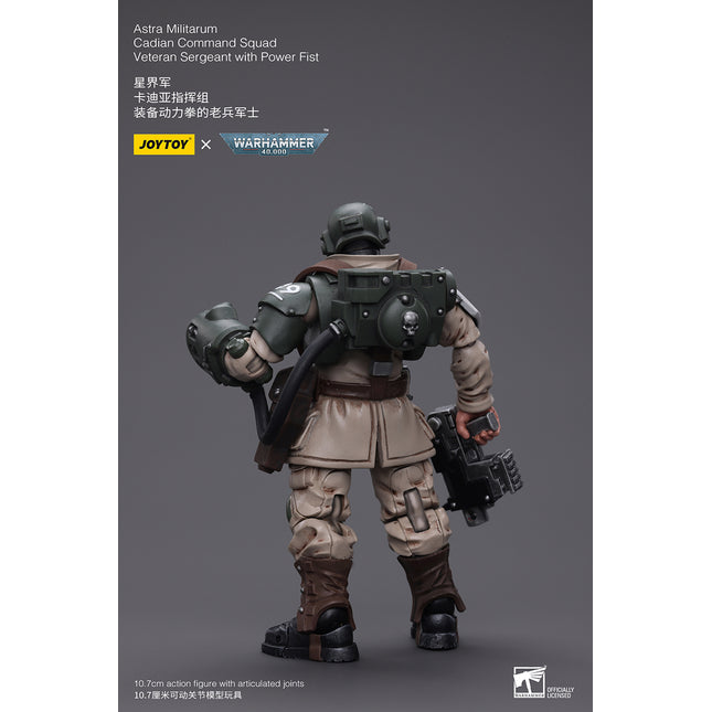 Warhammer 40K 1/18 Scale Astra Militarum Cadian Command Squad Veteran Sergeant with Power Fist