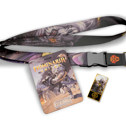 PMTG059 Magic: The Gathering - Ajani AR Pin + Lanyard Dominaria United