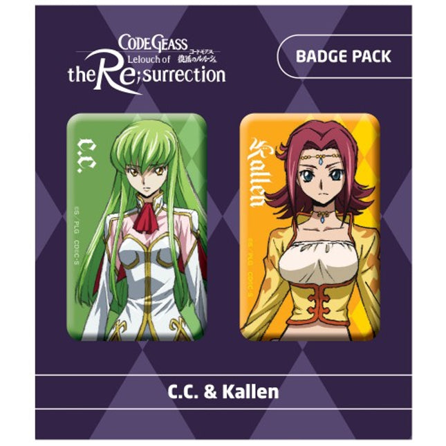 Code Geass - Lelouch of the Re:surrection Badge pack, set of 2: C.C. and Kallen
