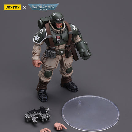 Warhammer 40K 1/18 Scale Astra Militarum Cadian Command Squad Veteran Sergeant with Power Fist