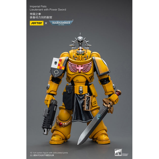 Warhammer 40K 1/18 Scale Imperial Fists Lieutenant with Power Sword