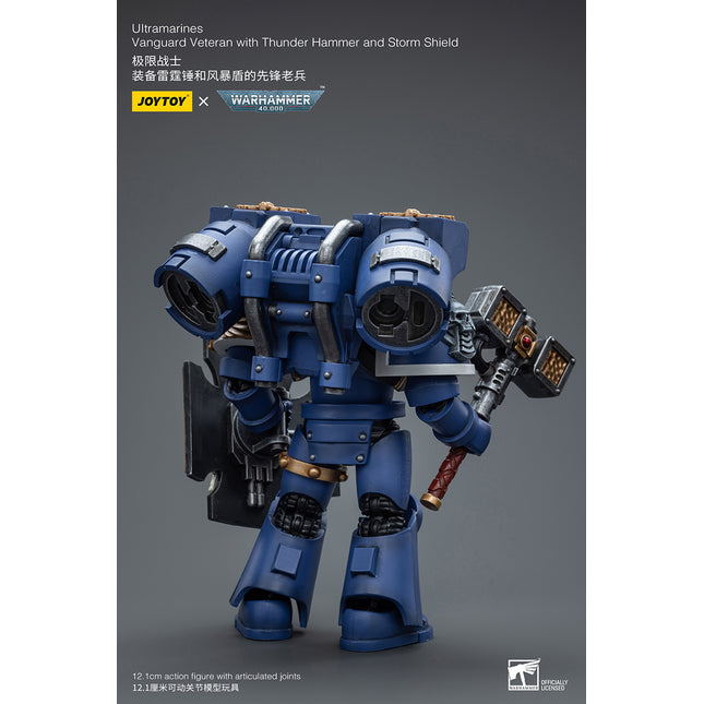 Warhammer 40K 1/18 Scale Ultramarines Vanguard Veteran with Thunder Hammer and Storm Shield