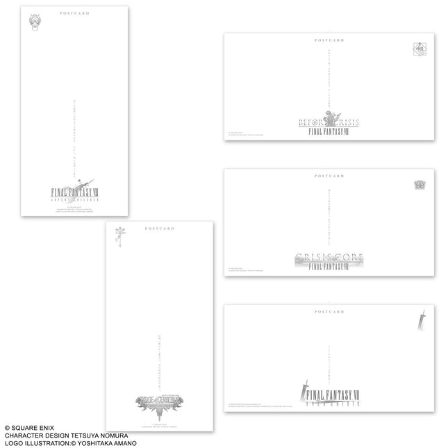 Final Fantasy VII Series Metallic Large Postcard Set