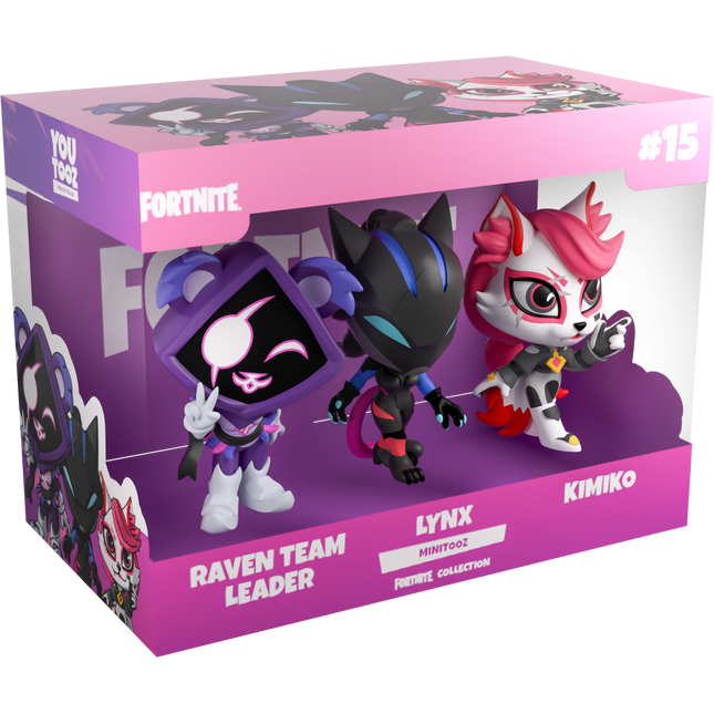 Youtooz: Fortnite Minitooz Set 2: Raven Team Leader, Lynx & Kimiko (Release Date: 03/27)