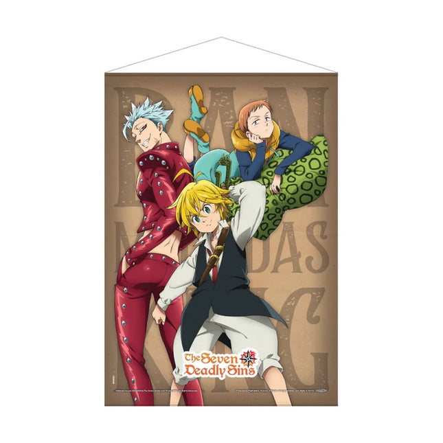 THE SEVEN DEADLY SINS: BAN, MELIODAS & KING FABRIC WALL SCROLL