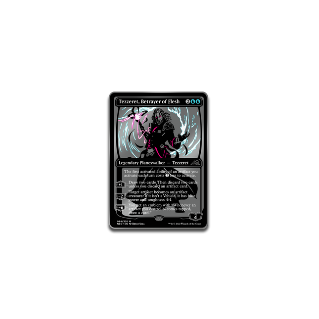 PMTG035 Magic: the Gathering - Limited Edition Kamigawa Neon Dynasty: Tezzeret, Betrayer of Flesh AR Pin