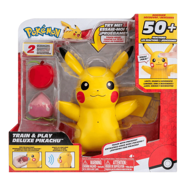 Pokemon: Deluxe Feature Figure (Train & Play Deluxe Pikachu)