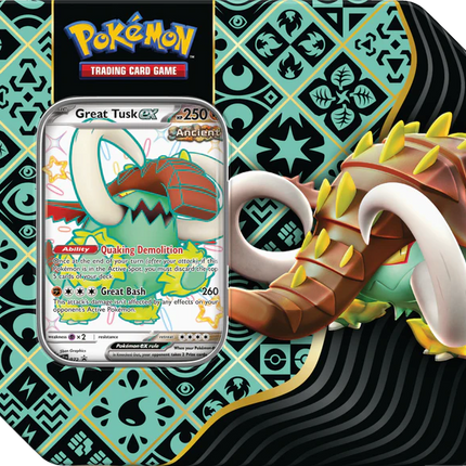 Pokemon TCG: Scarlet & Violet 4.5 Paldean Fates - 5-Booster Tin Great Tusk