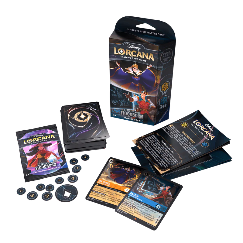 lorcana starter decks uk Disney Lorcana: Rise Of The Floodborn Starter Deck – The Queen & Gasto – PNA Store