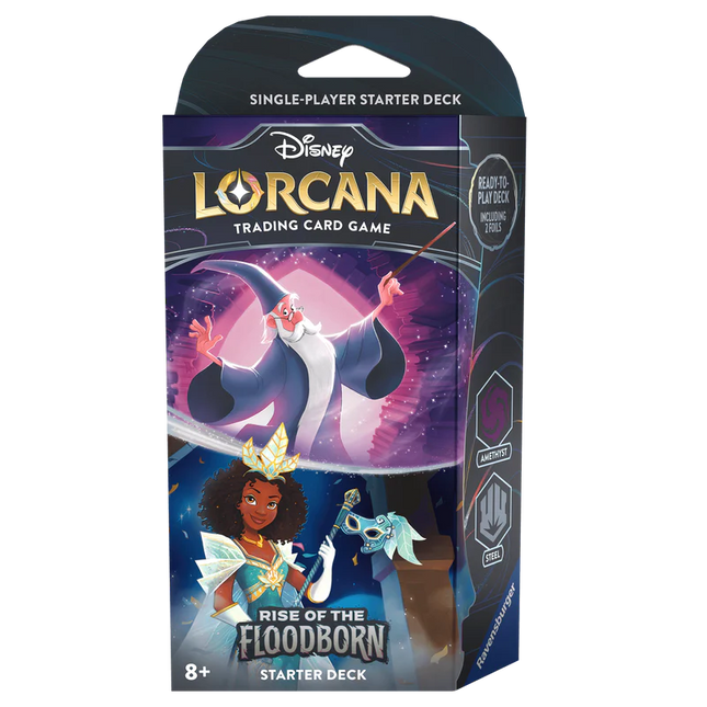 Disney Lorcana: Rise Of The Floodborn Starter Deck – Merlin & Tiana