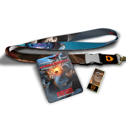 PMTG052 Magic: The Gathering - D&D Commander Legends Battle for Baldur's Gate - Boo AR Pin + Lanyard Set