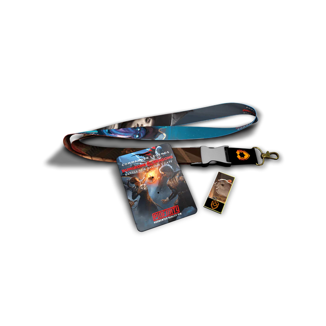 PMTG052 Magic: The Gathering - D&D Commander Legends Battle for Baldur's Gate - Boo AR Pin + Lanyard Set