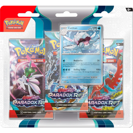 Pokemon TCG: Scarlet & Violet 4 Paradox Rift - 3-Pack Display Cetitan