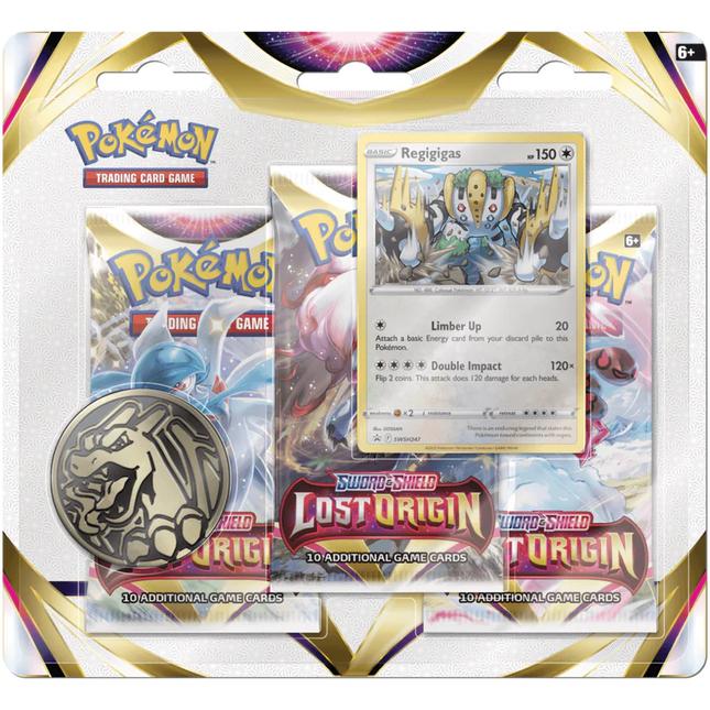 Pokemon TCG: Sword & Shield 11 Lost Origin 3-Pack Booster - Regigigas