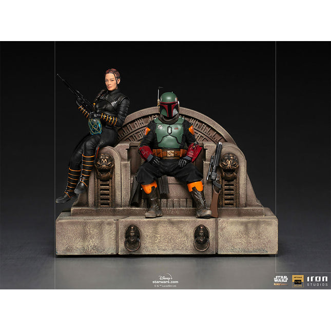 Boba Fett And Fennec Shand On Throne Deluxe 1/10 Scale Figure - The Mandalorian