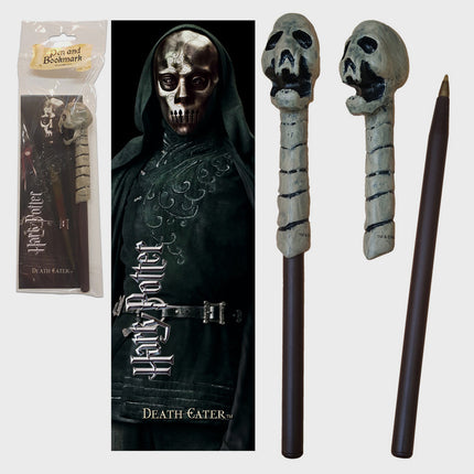 Harry Potter - Death Eater Wand Pen and Bookmark - Skull