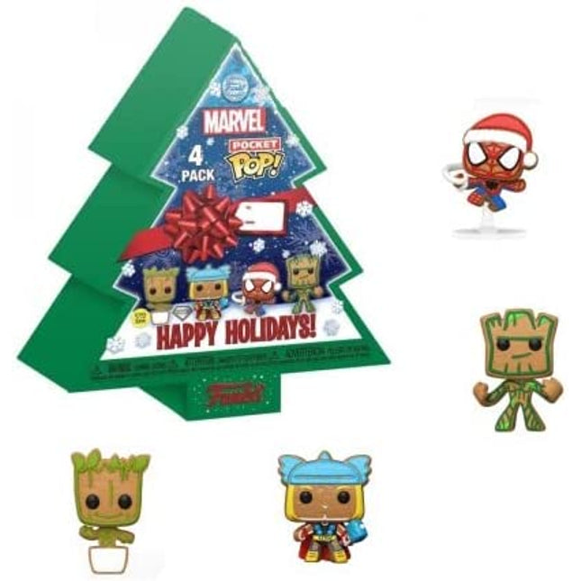 Funko Pocket POP: Marvel - Tree Holiday Box - 4 pack