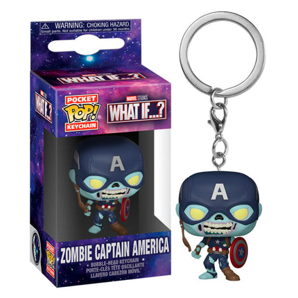 FUNKO Pocket POP! Keychain What If...?  Zombie Captain America