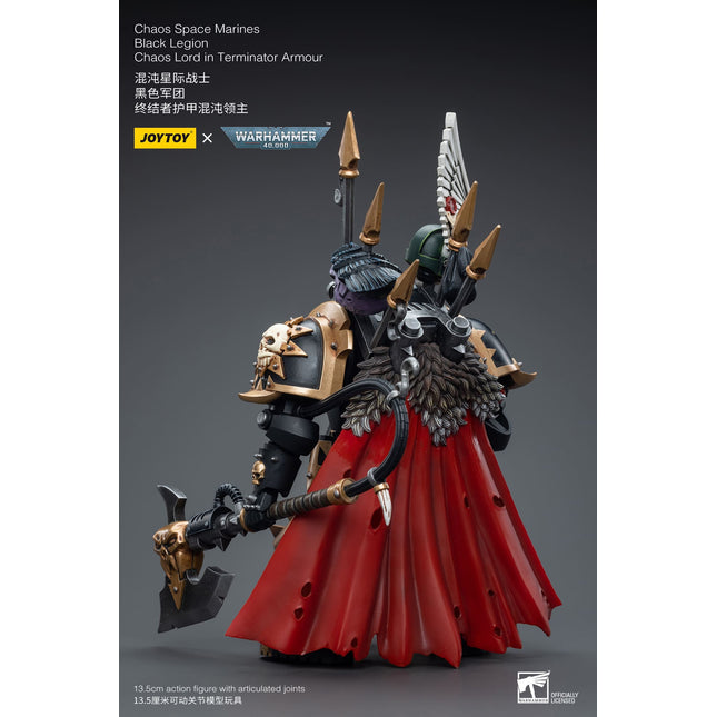Warhammer 40K 1/18 Scale Chaos Space Marines Black Legion Chaos Lord in Terminator Armour