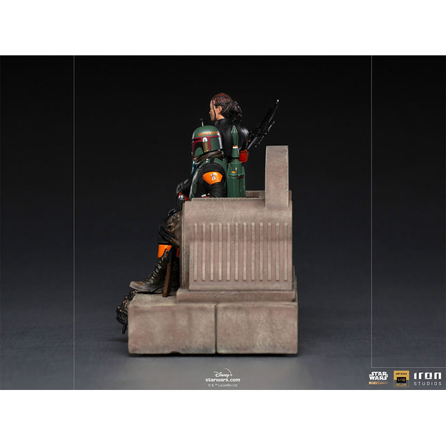 Boba Fett And Fennec Shand On Throne Deluxe 1/10 Scale Figure - The Mandalorian