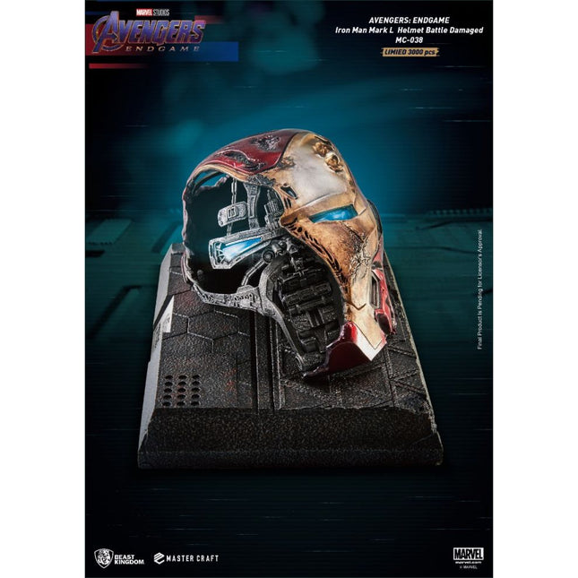 Beast Kingdom - MC-038 Avengers: Endgame Master Craft Iron Man Mark50 Helmet Battle Damaged